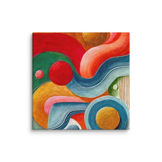 ethereal cosmic-inspired watercolor titled Orbital Dance