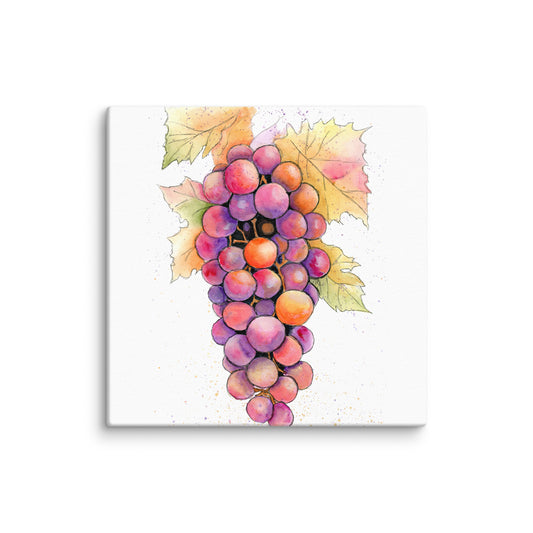 close-up abstract watercolor grape illustration for canvas print