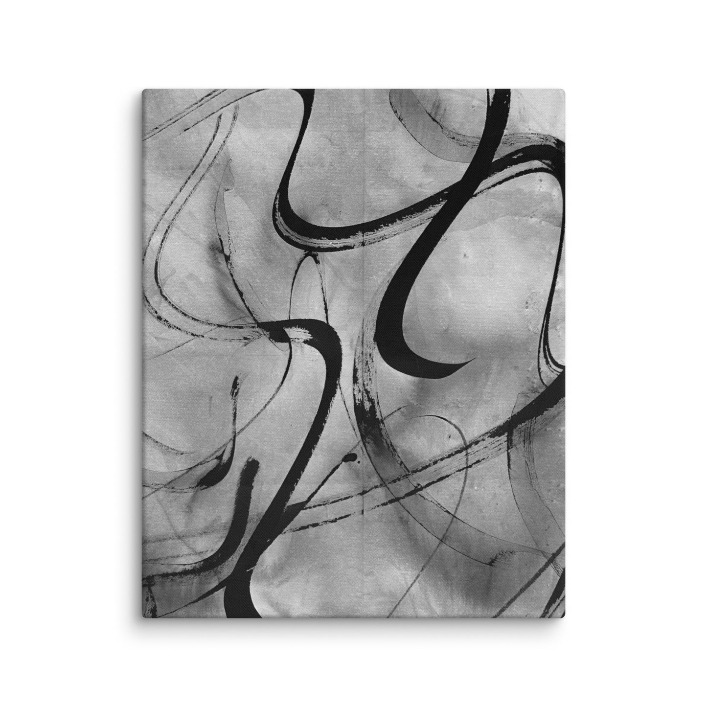 modern line art print with expressive brushstrokes