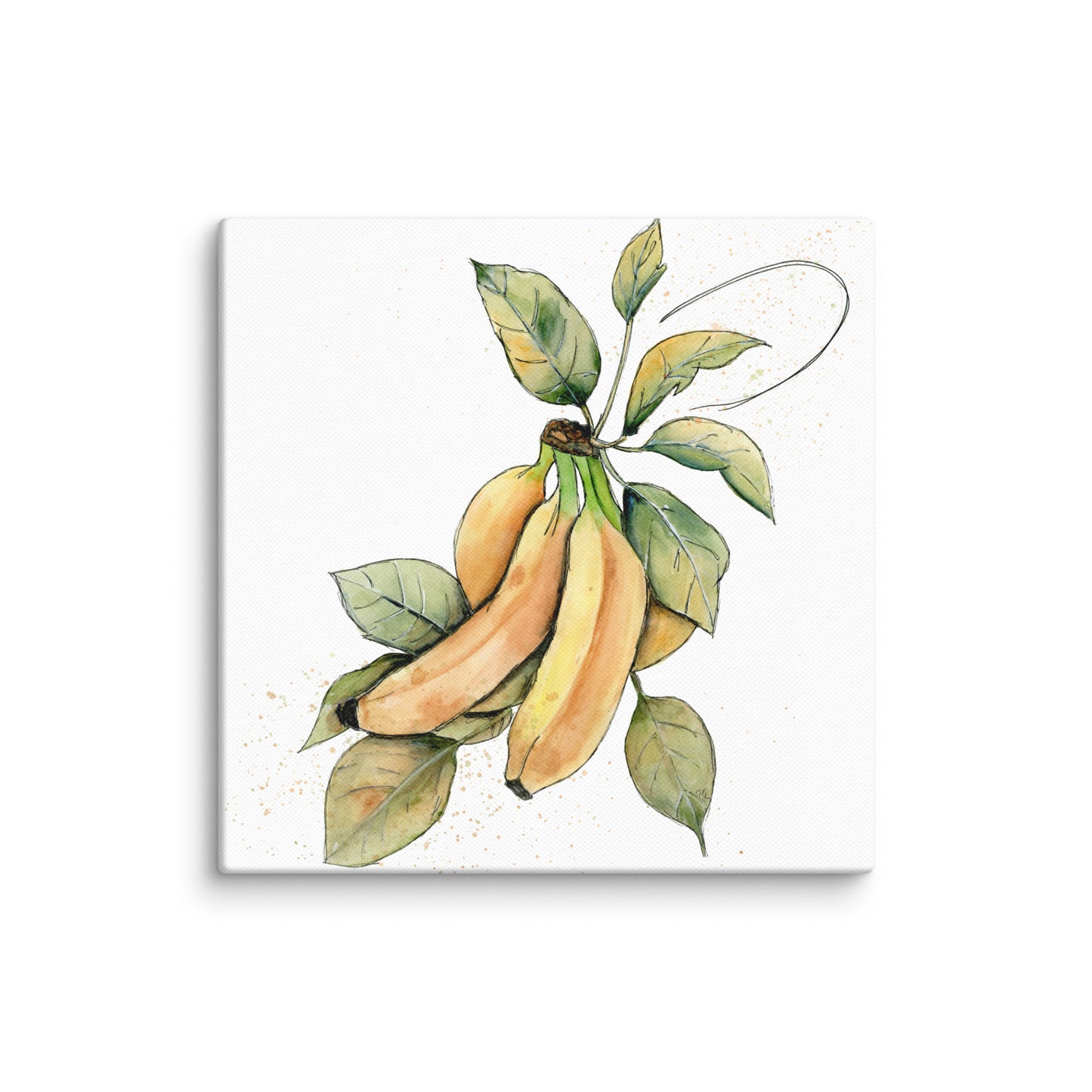 modern fruit canvas print featuring yellow bananas
