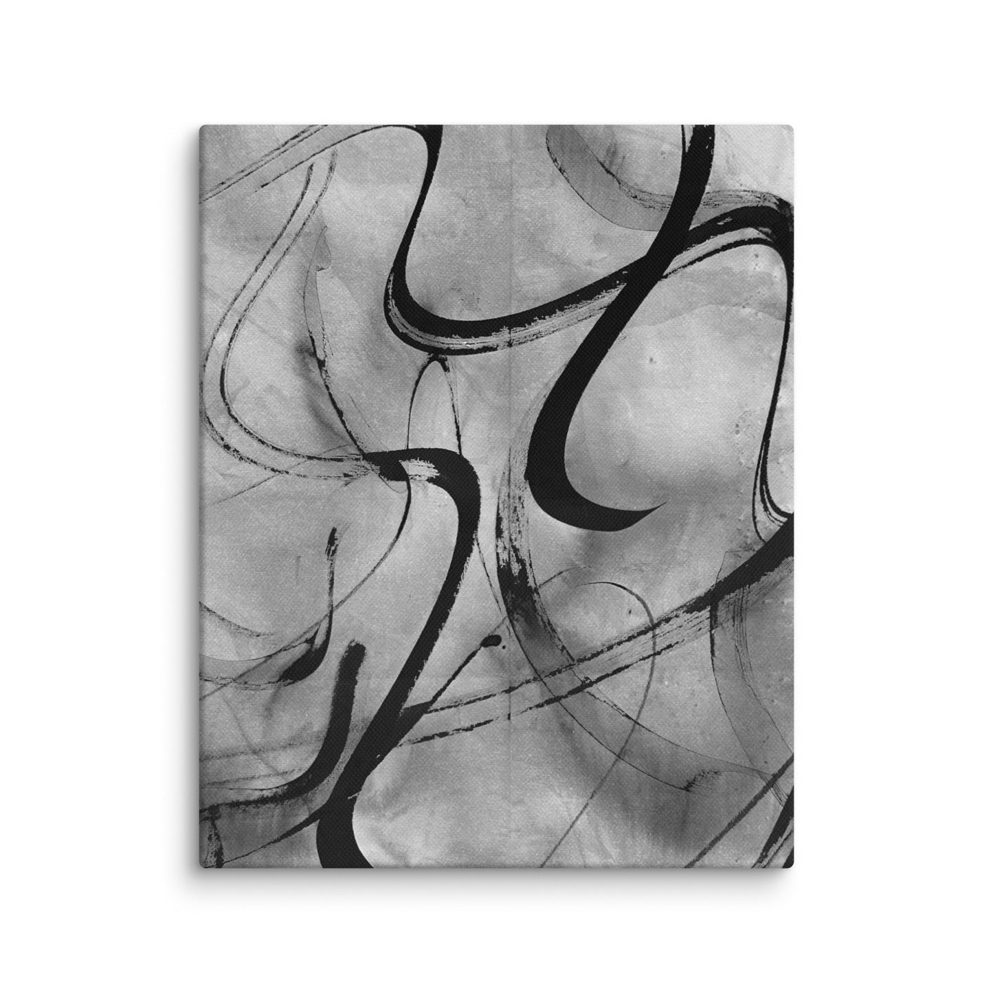 modern line art print with expressive brushstrokes