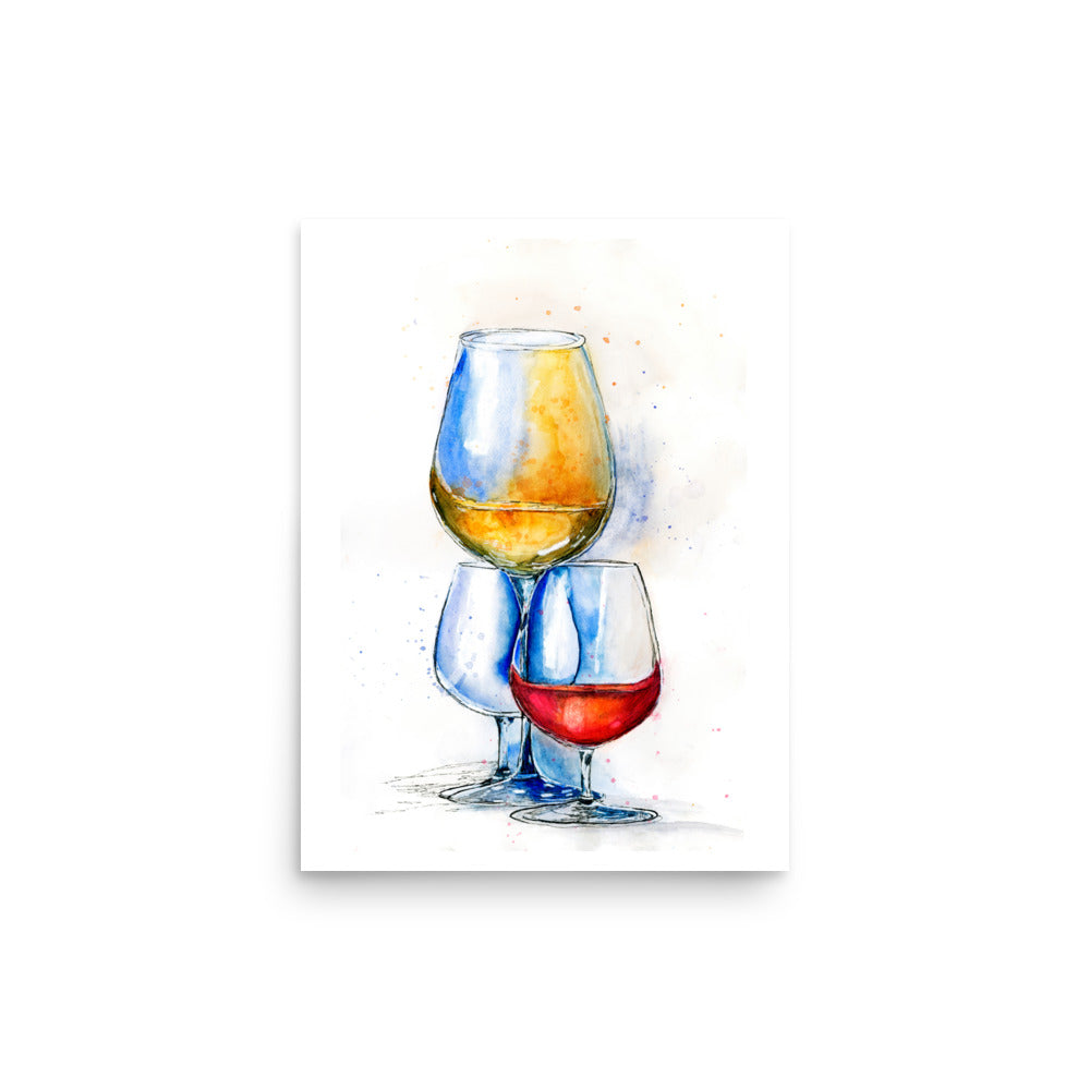 expressive wine movement artwork titled Three Pours