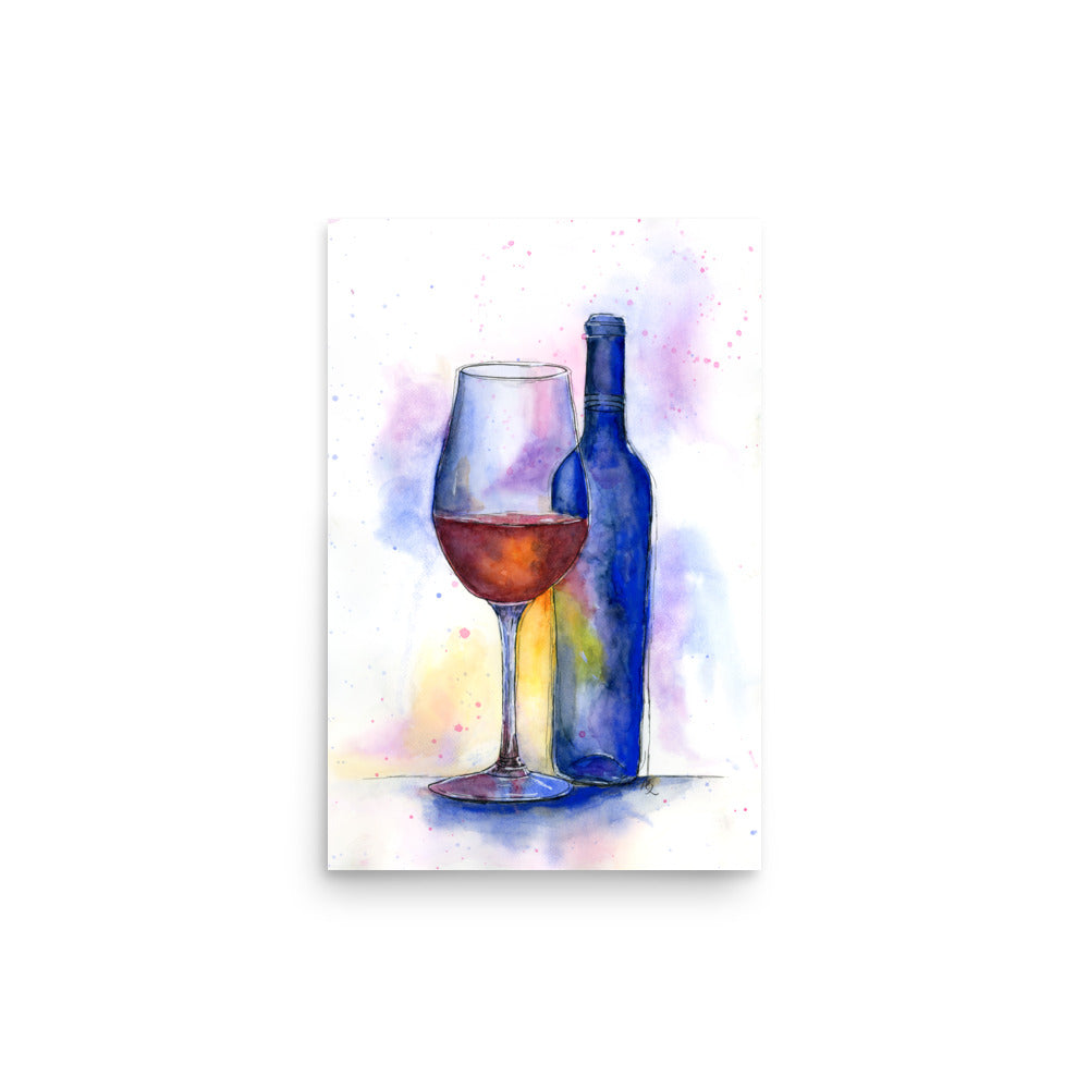 soft watercolor abstract in blush pink and blue tones