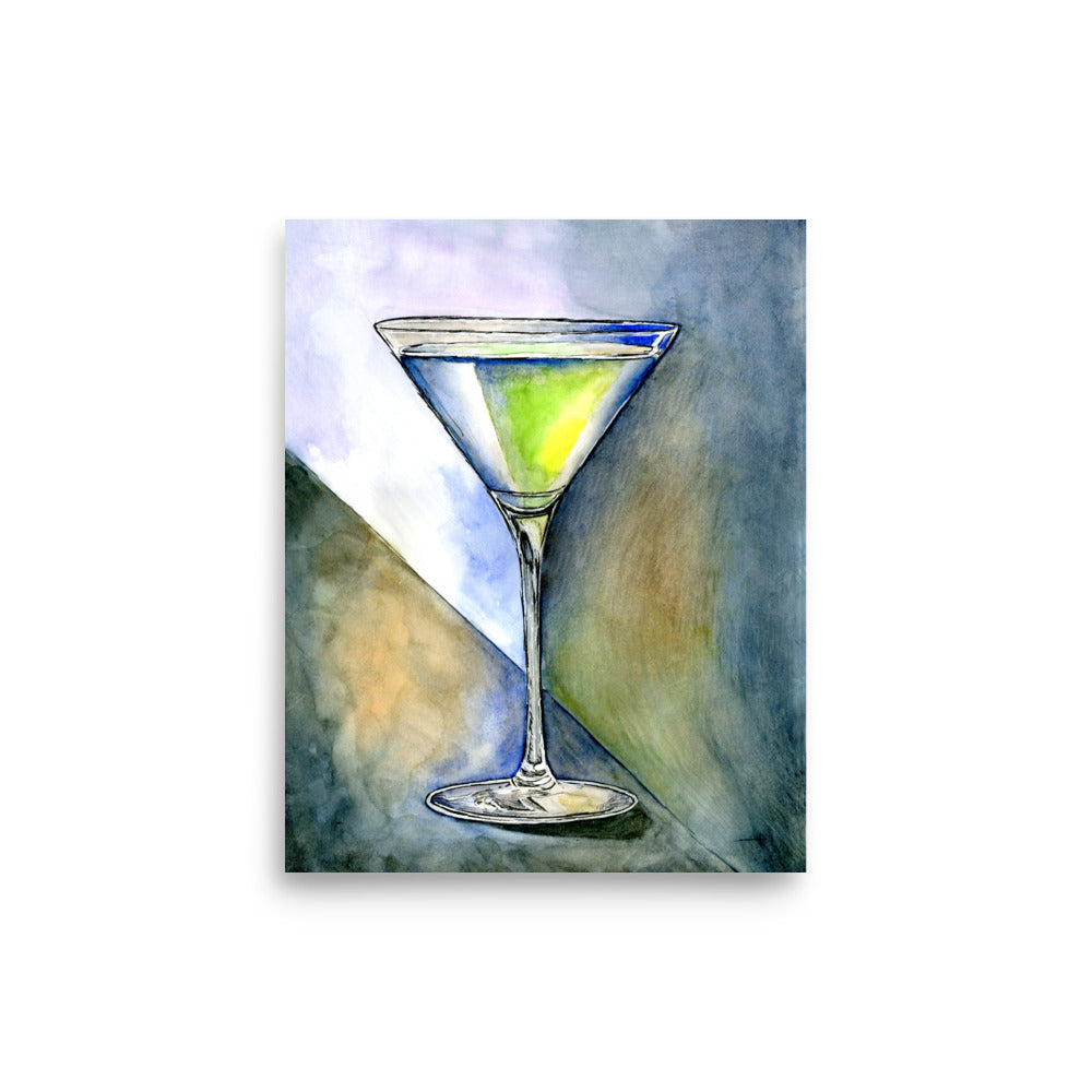 modern abstract cocktail illustration with dramatic shadows